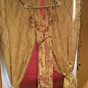 Lace blush floral dress